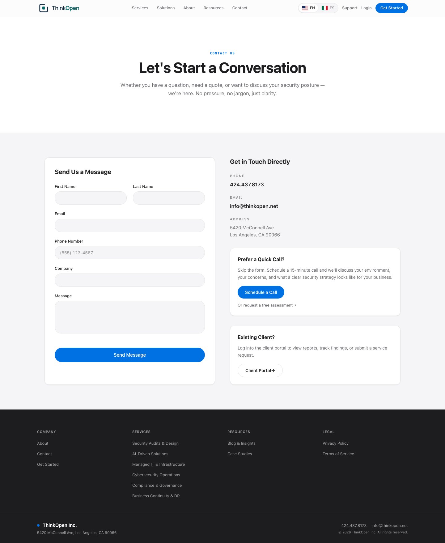 Before · Contact
